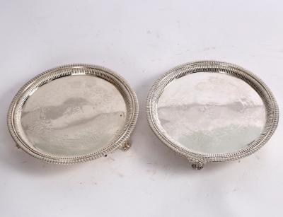 Appraisal: A pair of George III silver salvers Hannam Crouch London