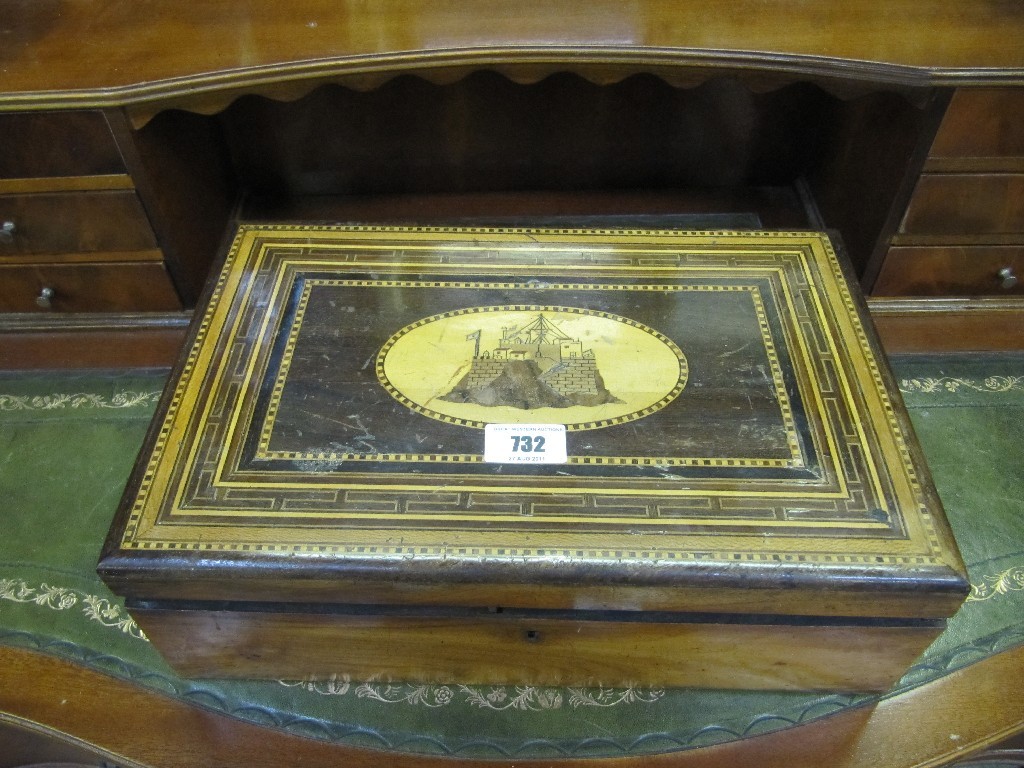 Appraisal: Victorian marquetry work box