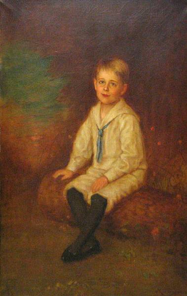 Appraisal: Otto von Krumhaar Austrian - A portrait of a boy