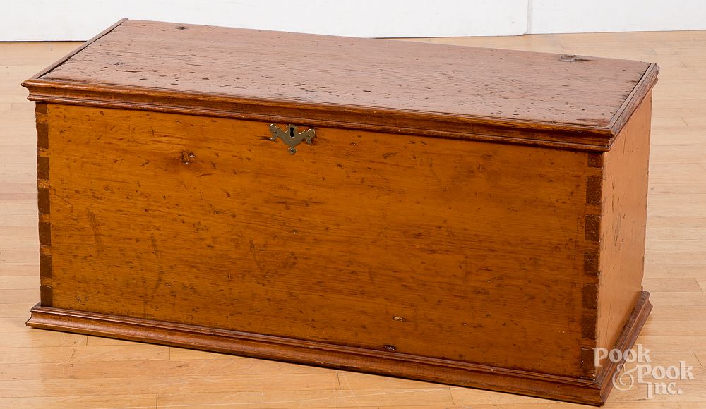 Appraisal: Pine blanket chest th c Pine blanket chest th c