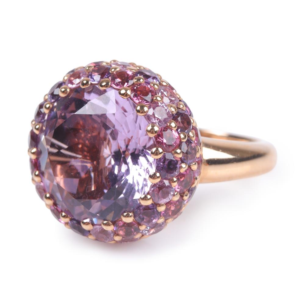 Appraisal: Designer k rose gold amethyst pink sapphire and pink tourmaline