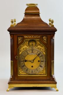 Appraisal: Late Victorian mahogany and brass mounted table clock by Lund