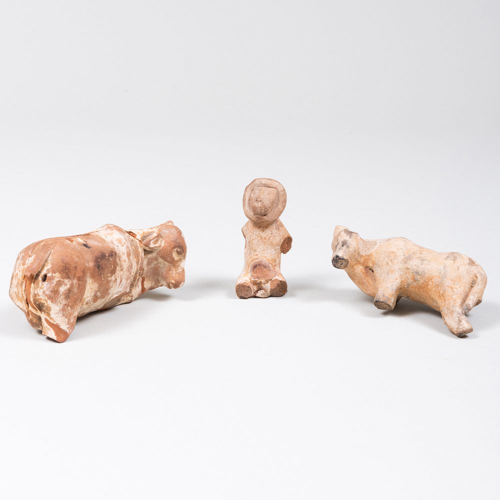 Appraisal: Three Terracotta Models of Animals Possibly Indus Valley Comprising Two