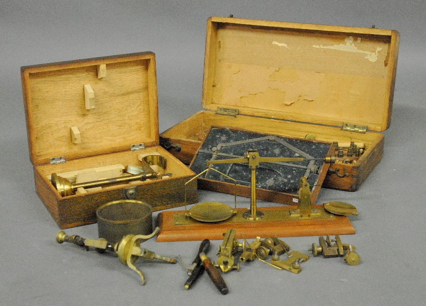 Appraisal: - Miscellaneous grouping of watchmaker tools and scales including an