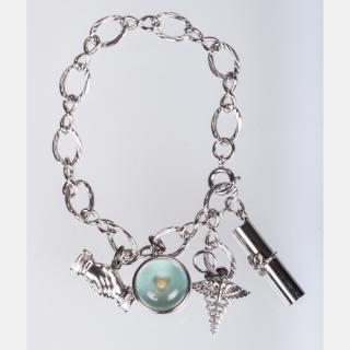 Appraisal: A Silver Charm Bracelet A Silver Charm Bracelet Total weight