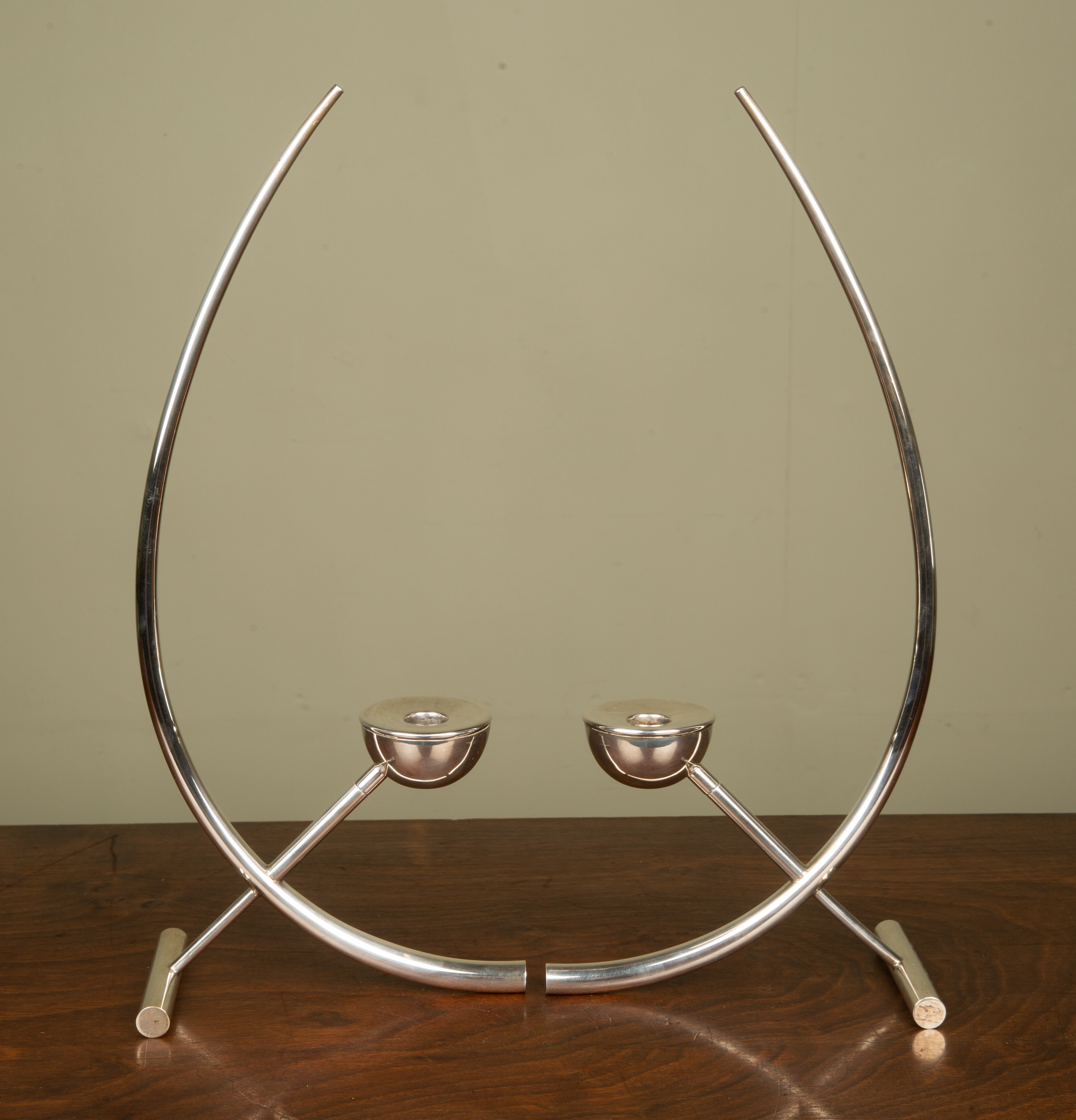 Appraisal: Brett Payne st Century a pair of 'XY' candle sticks