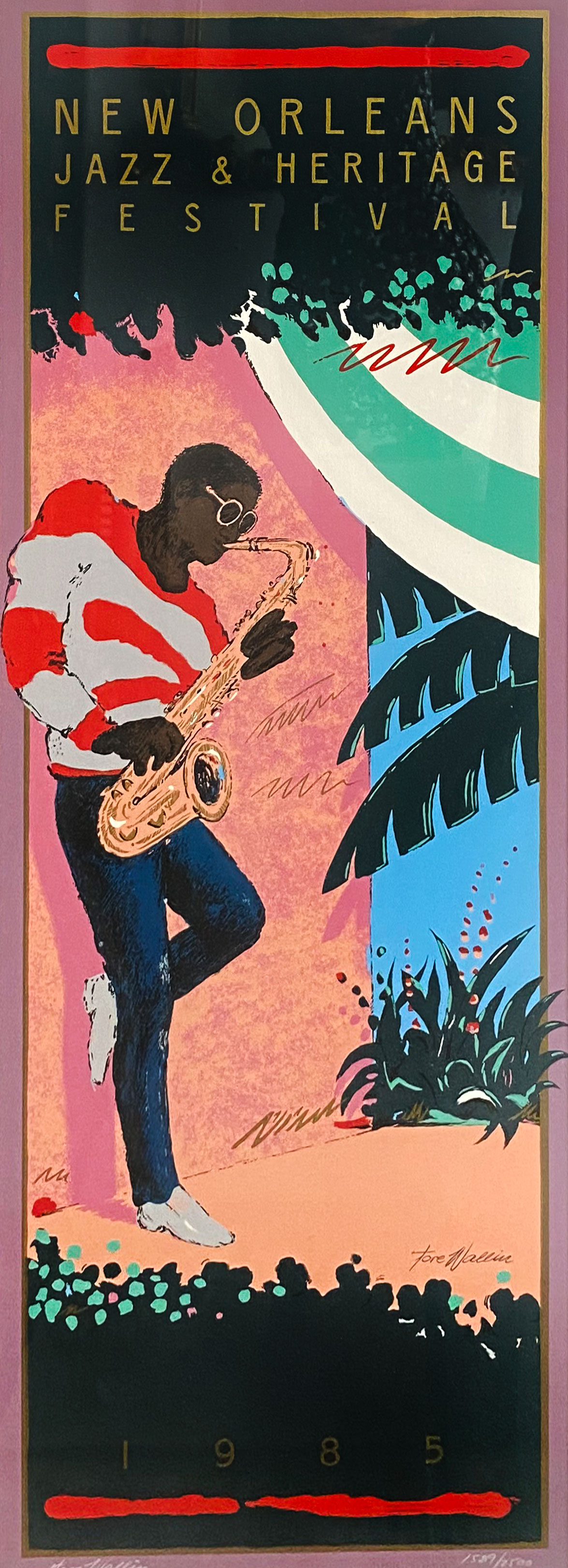 Appraisal: JAZZ POSTER NEW ORLEANS POSTER TORE WALLIN Signed lower left