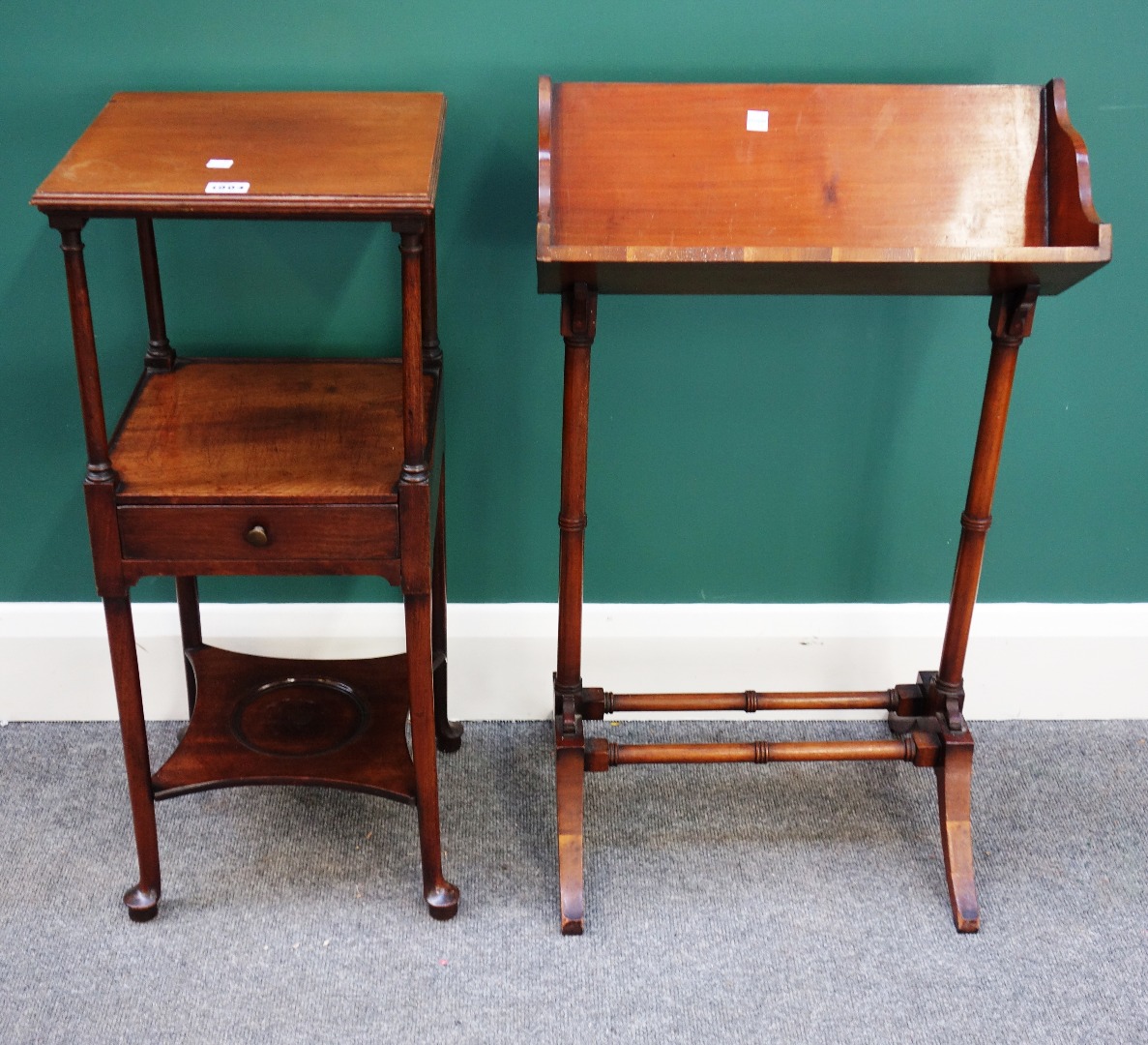 Appraisal: An th century mahogany three tier wash stand a Regency