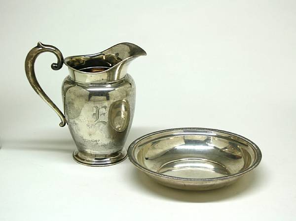 Appraisal: Property of various owners Comprising water pitcher monogrammed E F