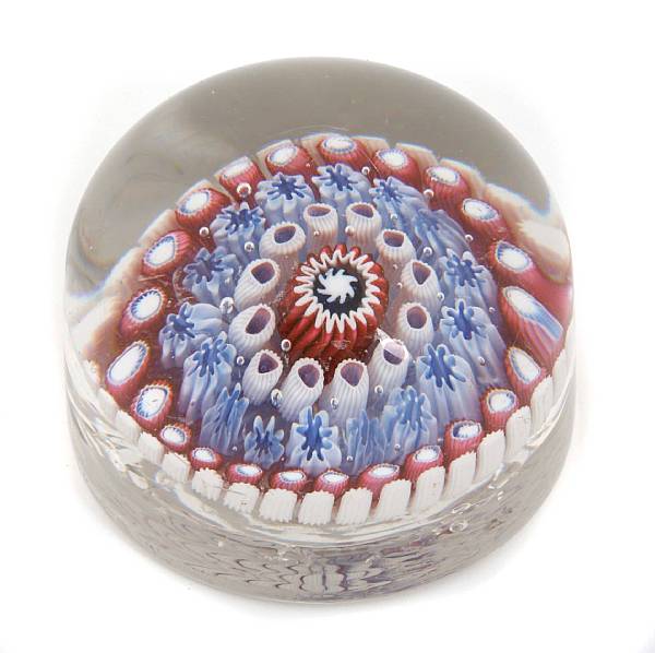 Appraisal: An English concentric millefiori paperweight circa diameter in