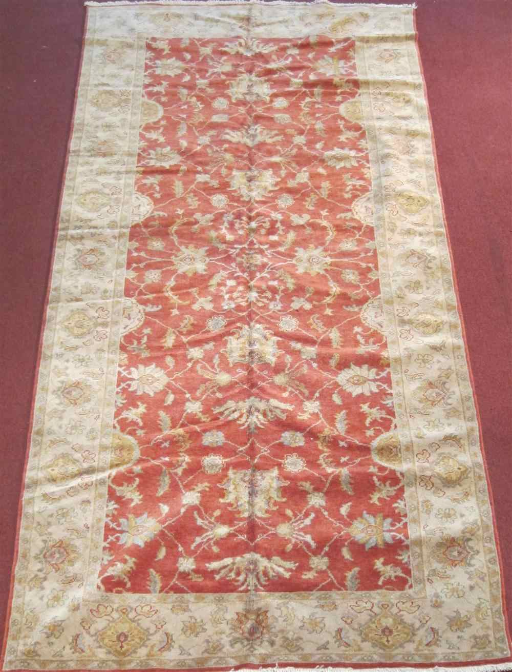 Appraisal: NEW OUSHAK RUG approx ' x ' retail tag Provenance