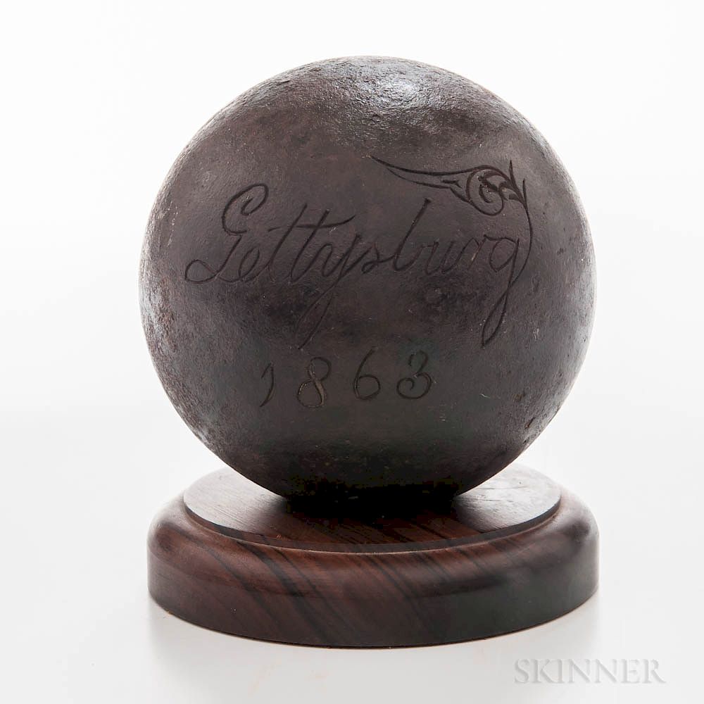 Appraisal: Twelve-pound Solid Shot from Gettysburg Twelve-pound Solid Shot from Gettysburg