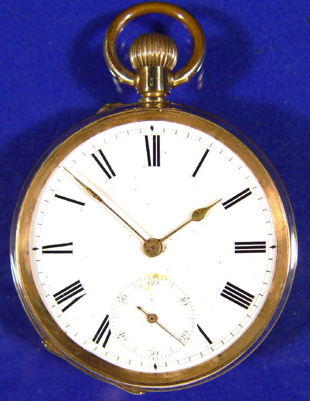 Appraisal: K gentlemans gold pocket watch