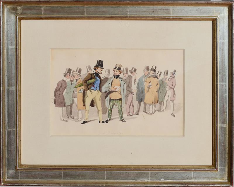 Appraisal: NEVILLE ANBURY PARKER - STOCK EXCHANGE Watercolor on paper unsigned