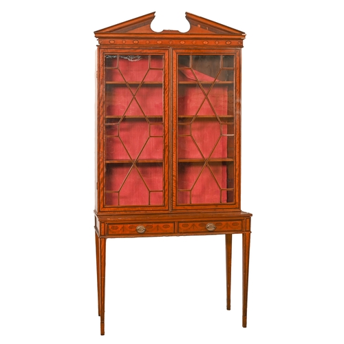 Appraisal: A Victorian satinwood and inlaid cabinet in neo classical style