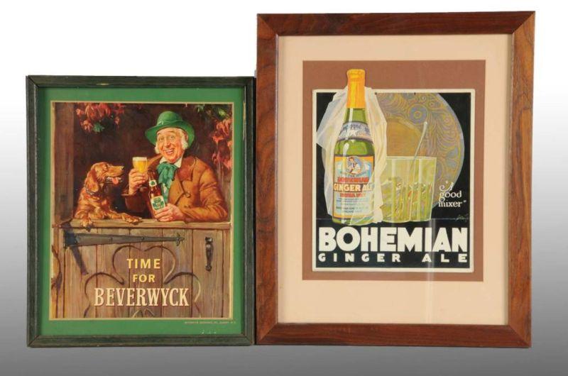 Appraisal: Lot of Cardboard Small Advertising Posters Description Includes one Bohemian