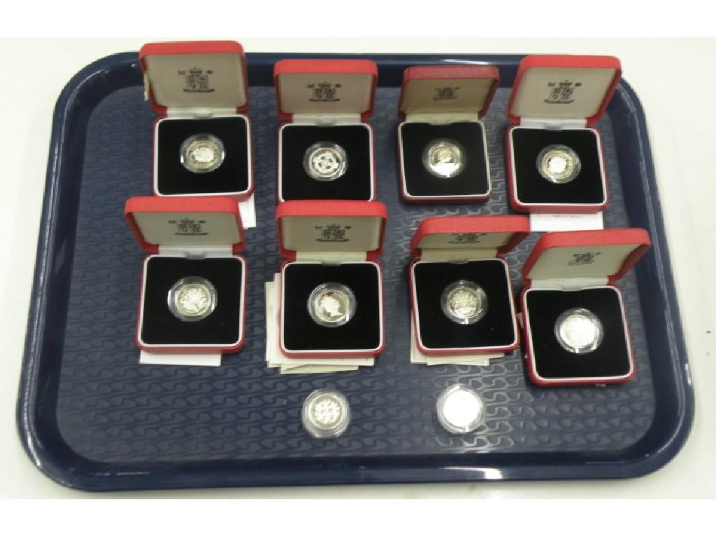 Appraisal: Ten silver proof piedfort one pound coins