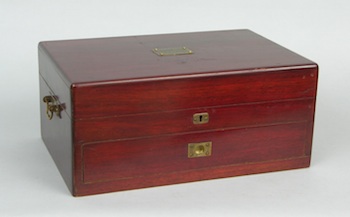 Appraisal: A Vintage Mahogany Silver Storage Box A handsome storage box