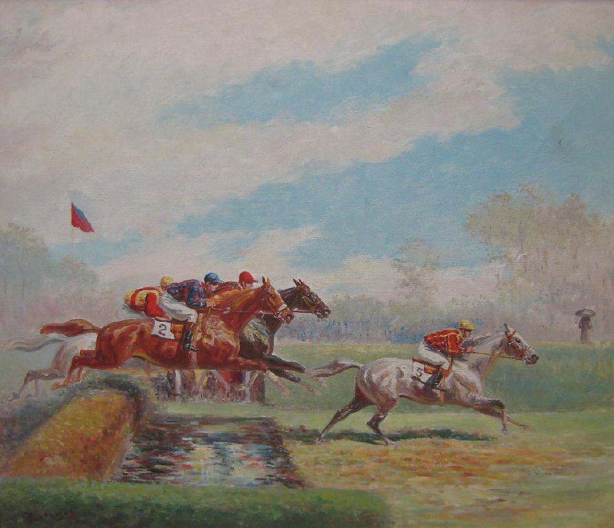 Appraisal: MANNER OF EUGENE PECHAUBES The Horse Race bears signature oil