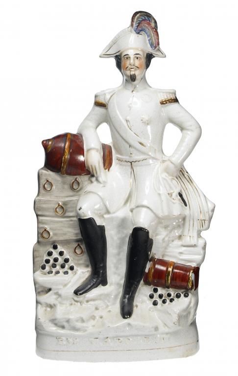 Appraisal: A STAFFORDSHIRE FLATBACK PORTRAIT FIGURE OF THE EM PEROR NAPOLEON