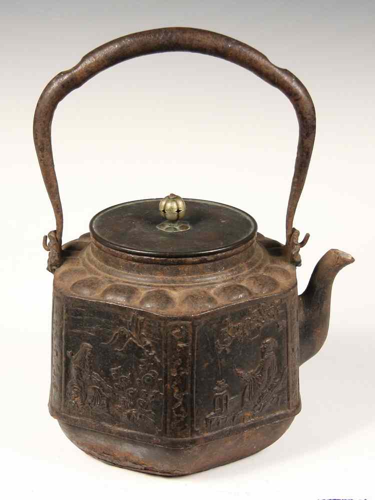 Appraisal: JAPANESE CAST IRON WATER POT - Large Edo Period Cast