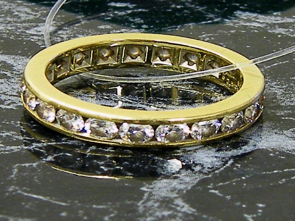 Appraisal: Tiffany Co ct yellow gold diamond eternity ring set with