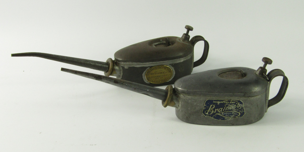 Appraisal: A George Match Limited pump action oil can and another