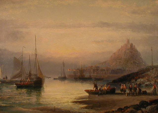 Appraisal: Hubert Anslow Thornley Mounts Bay and St Michaels Mount fishing