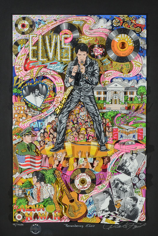 Appraisal: FAZZINO Charles American - ''Remembering Elvis -D Lithograph'' '' ''