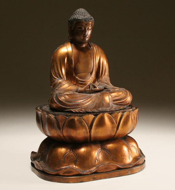 Appraisal: Carved wooden Quanyin figure with a gilt lacquer surface on