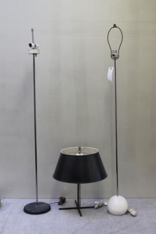 Appraisal: Midcentury Lighting Lot of Lamps Table lamp with original shade