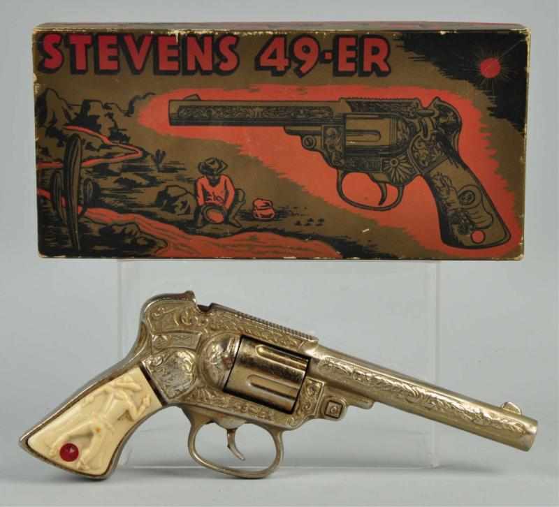 Appraisal: J E Stevens -er Cap Pistol Toy Description Embossed -er