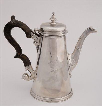 Appraisal: GEORGE I INSCRIBED SILVER COFFEE POT Mark CM beneath a