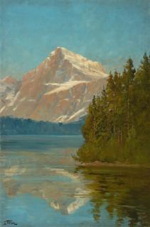 Appraisal: JOHN FERY - Lake McDonald oil on canvas x inches