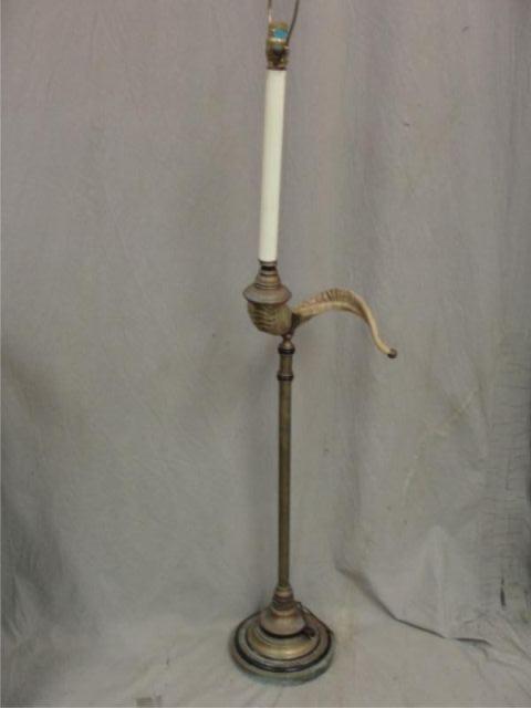 Appraisal: Standing Horn Lamp From a Scarsdale home Dimensions h