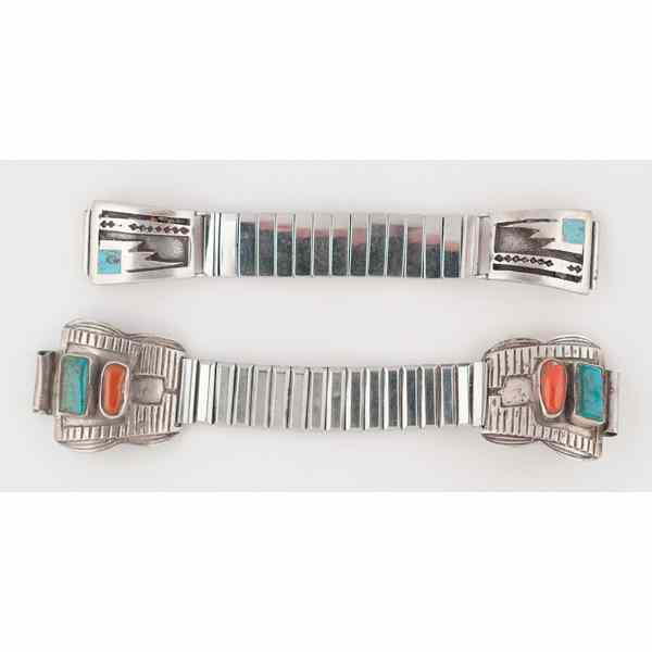 Appraisal: Navajo Watch Tabs with Extension Bands lot of Includes one