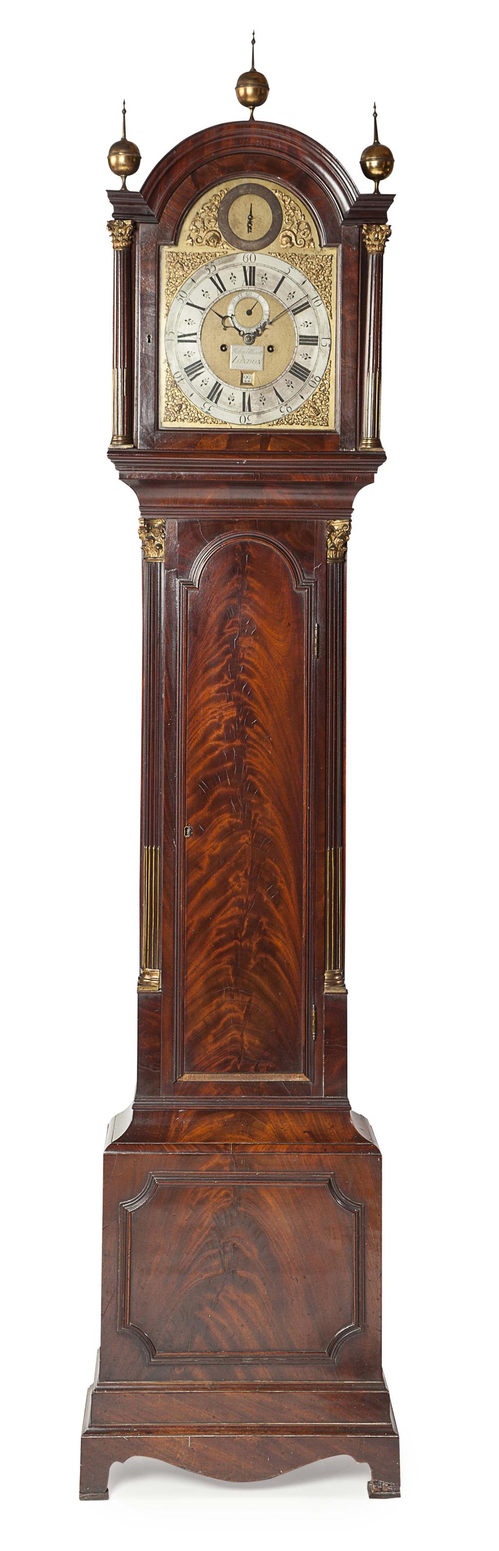 Appraisal: MAHOGANY CASED EIGHT DAY LONGCASE CLOCK BY JOHN ELLICOTT LONDON