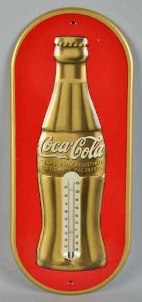 Appraisal: Embossed Tin Coca-Cola Thermometer Description Beautiful and strong example with