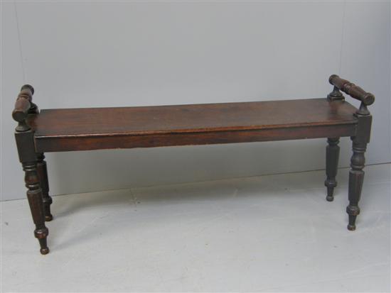 Appraisal: th century mahogany stool with turned ends on octagonal legs