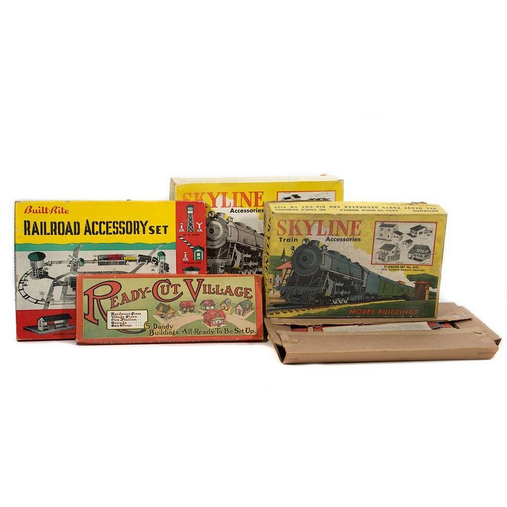 Appraisal: Skyline and Terre Town Cardboard Railroad Accessories Skyline O Gauge