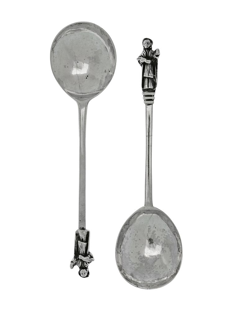 Appraisal: Two George II Silver Apostle Spoons Two George II Silver