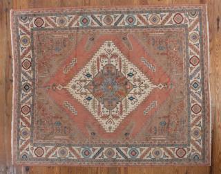 Appraisal: Oriental ' x ' Area Rug Oriental area rug with