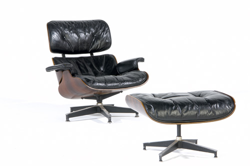 Appraisal: CHARLES AND RAY EAMES HERMAN MILLER - rosewood lounge chair