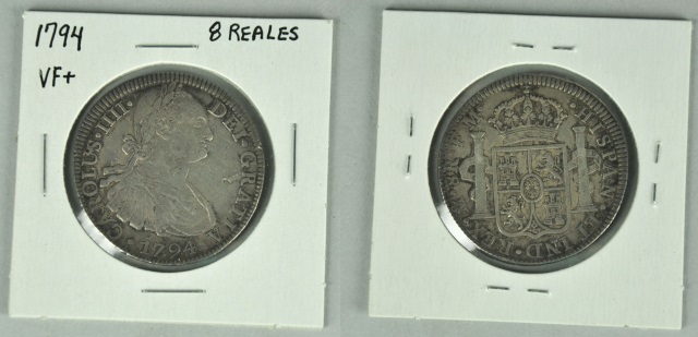 Appraisal: Eight Reales Coin - Mexico SpainNice VF grade with solid