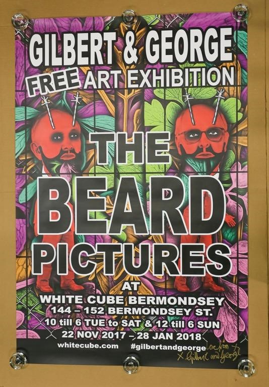 Appraisal: GILBERT AND GEORGE THE BIG BEARD EXHIBITION POSTERGilbert and George