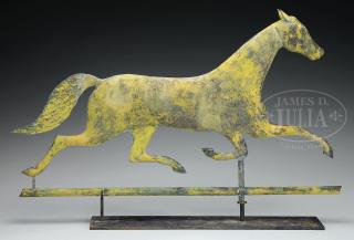 Appraisal: RUNNING HORSE WEATHERVANE ATTRIBUTED TO A L JEWELL RUNNING HORSE