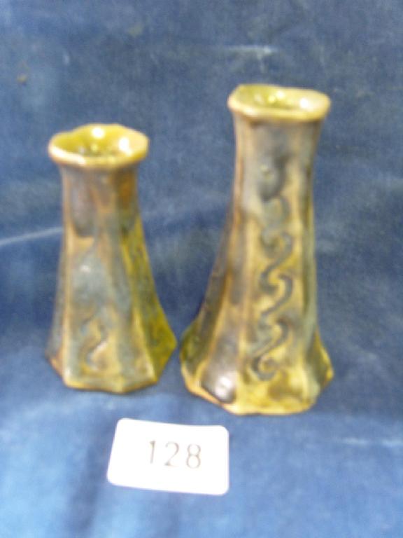 Appraisal: Two graduated small studio pottery vases by Katherine Pleydell Bouverie