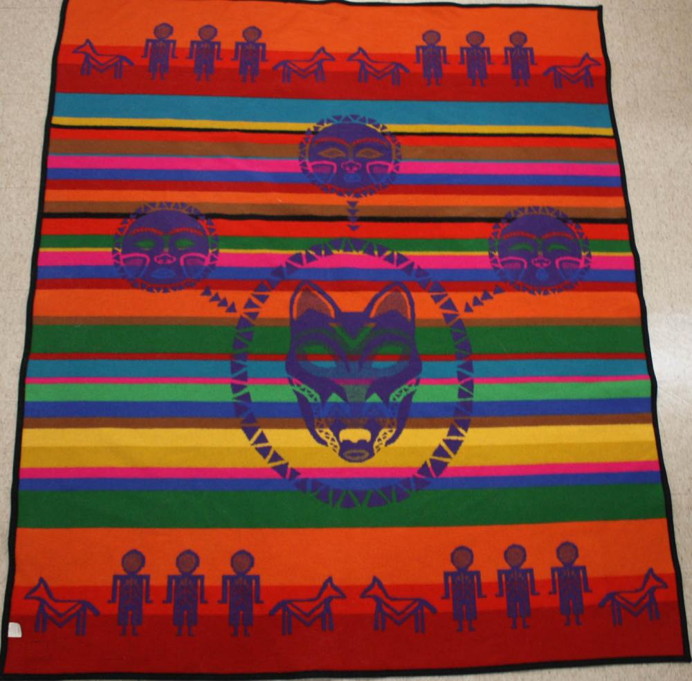 Appraisal: LILLIAN PITT PACIFIC NW NATIVE AMERICAN B DESIGNER WOOL BLANKET