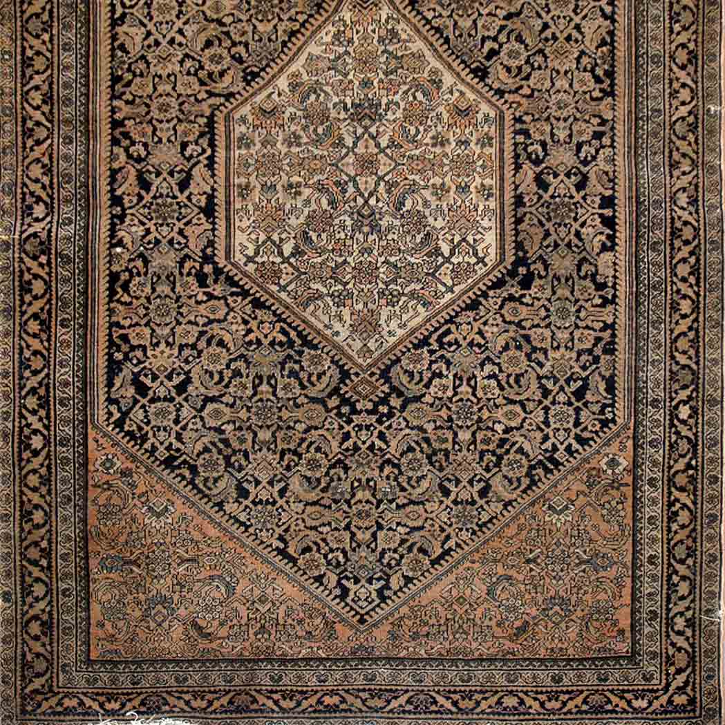 Appraisal: Sarouk Carpet North Persia circa The central polychrome hexagonal medallion