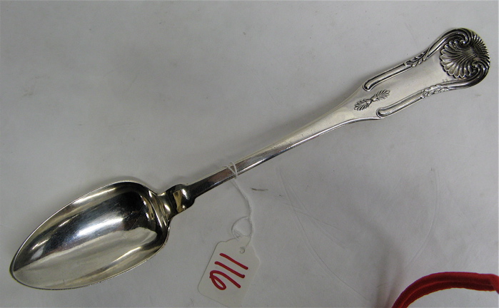 Appraisal: AMERICAN COIN SILVER TABLE SPOON c - in the King's